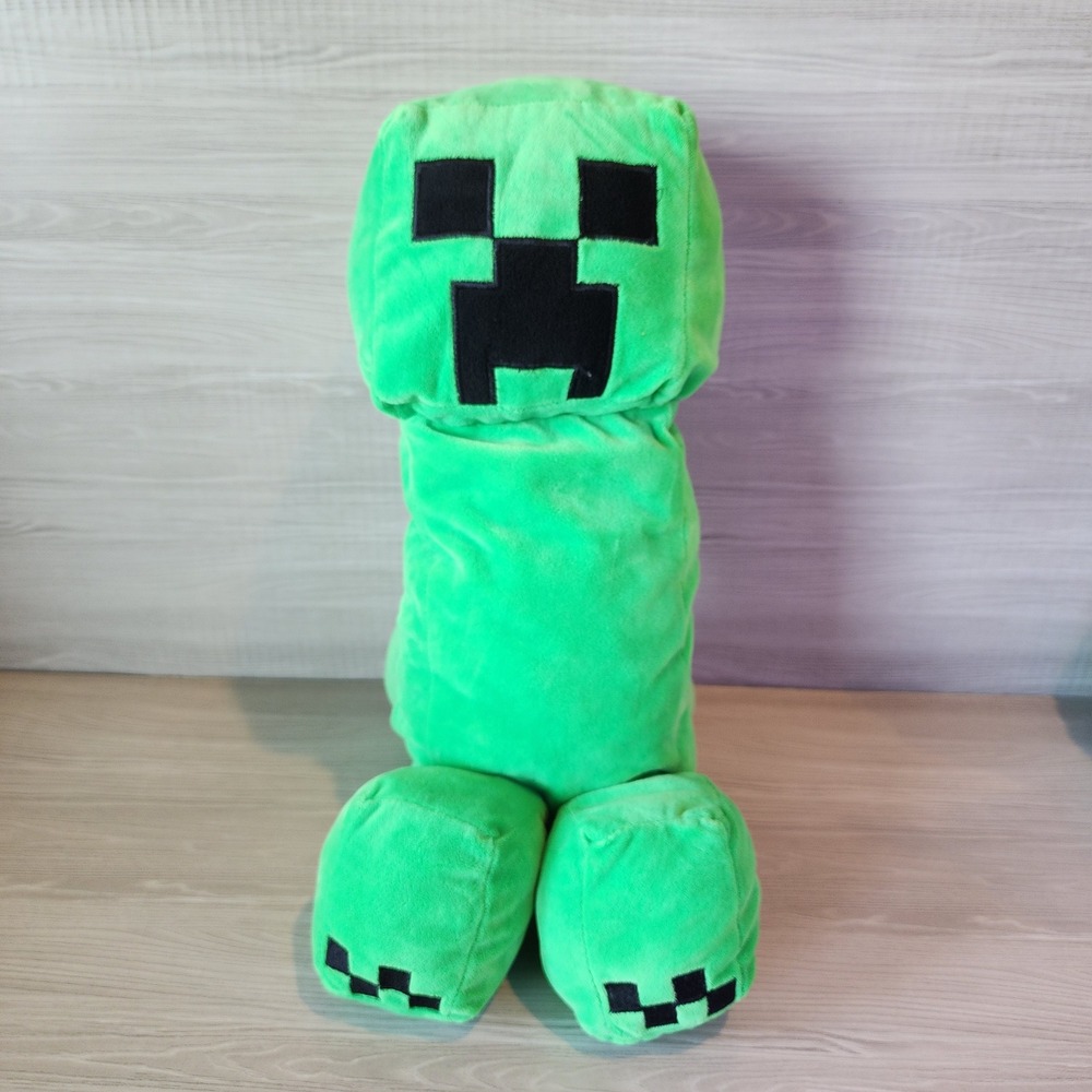 Minecraft Creeper Large Mojang Plush Stuffed Animal Toy Green 19 Inch